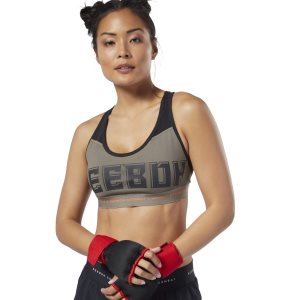 Reebok Combat x InFightStyle Medium-Impact Bh Damen - Grau - DE 604-KER